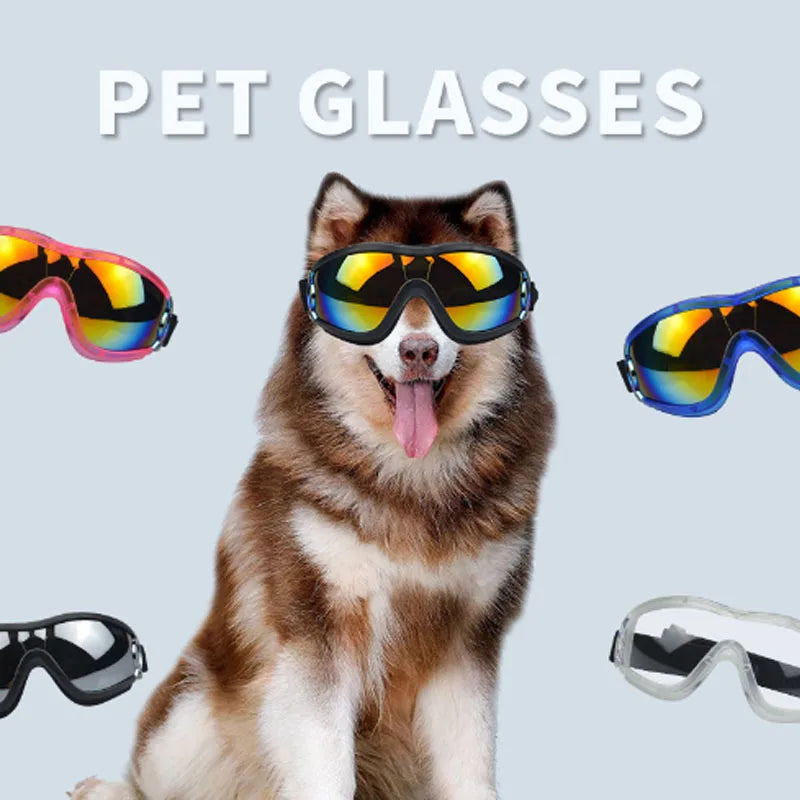 Pet glasses dog outdoor windproof and sandproof anti-UV goggles for medium and large dogs HD colorful glasses