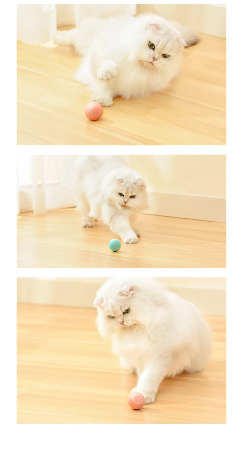 MADDEN Smart Cat Toys Automatic Rolling Ball Electric Cat Toys Interactive Balls for Puppy Dog Kitten Training Toy Pet Supplies