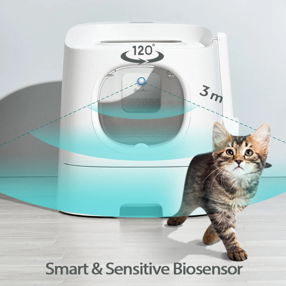 DownyPaws 4000mAh Smart Cat Odor Purifier For Cat Litter Box Deodorizer Pet Toilet Air Purifier Dog Cat Litter Deodorant