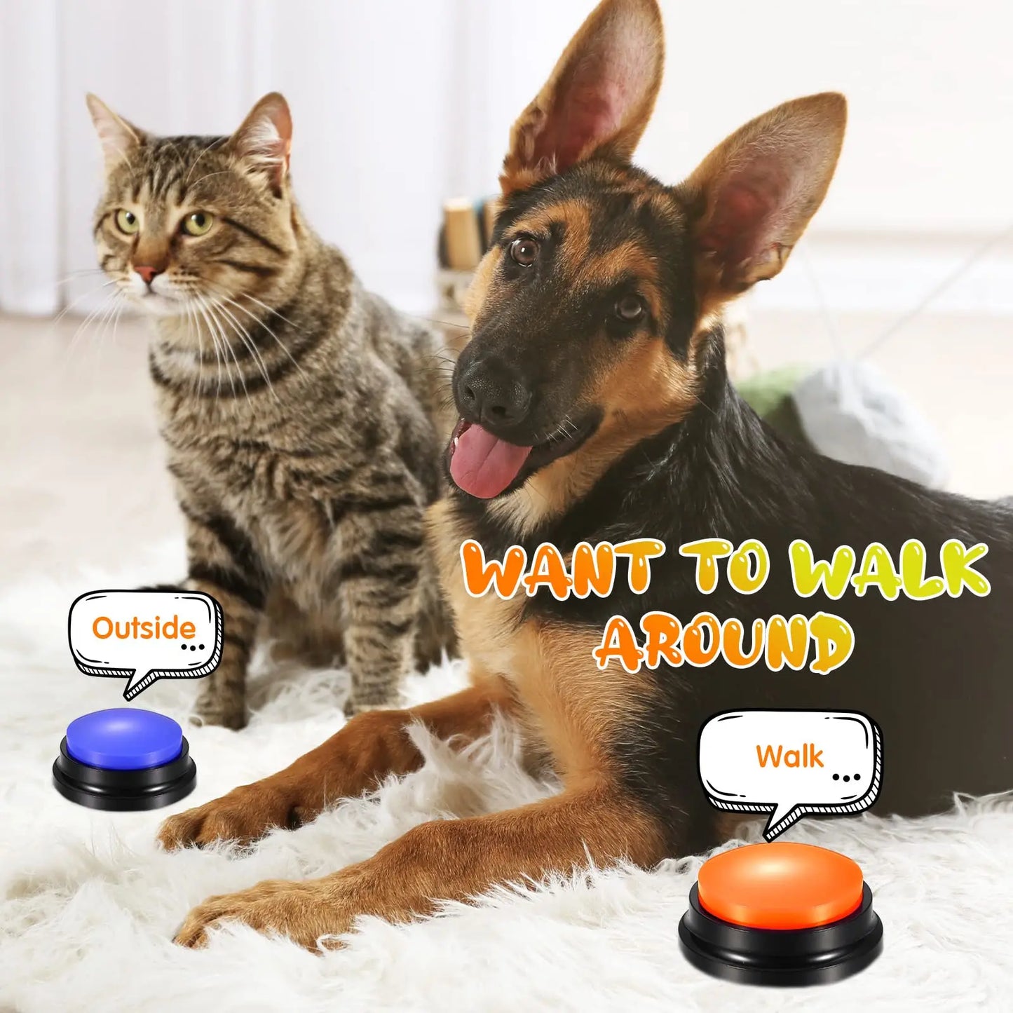 Voice Recording Button Pet Toys Dog Buttons for Communication