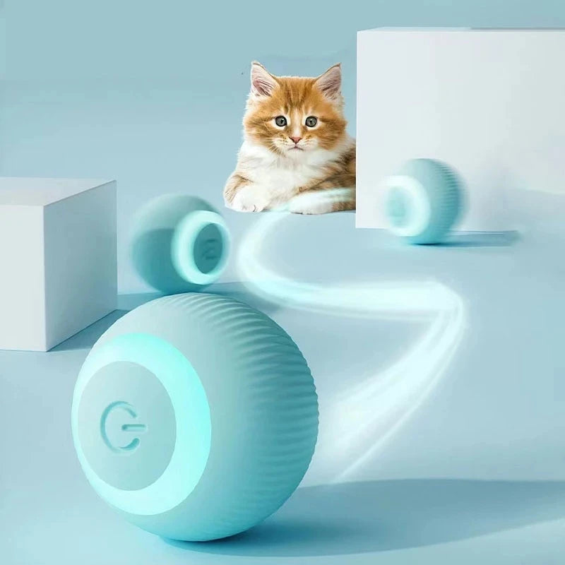 MADDEN Smart Cat Toys Automatic Rolling Ball Electric Cat Toys Interactive Balls for Puppy Dog Kitten Training Toy Pet Supplies