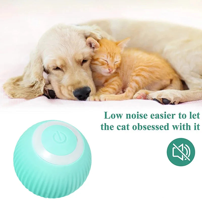 MADDEN Smart Cat Toys Automatic Rolling Ball Electric Cat Toys Interactive Balls for Puppy Dog Kitten Training Toy Pet Supplies