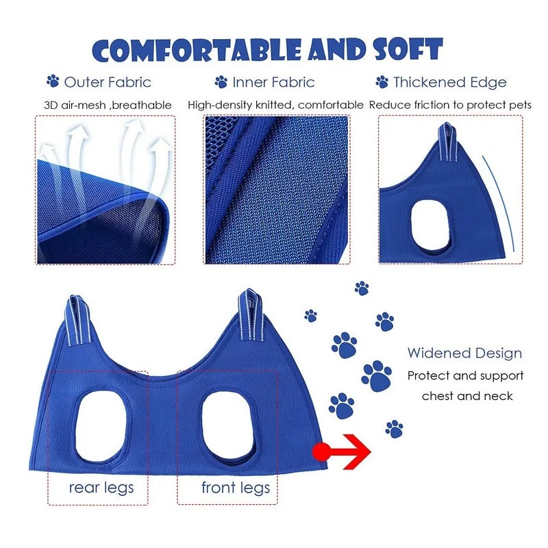 Dog and Cat Grooming Hammock for Nail Cutting Anti Scratch