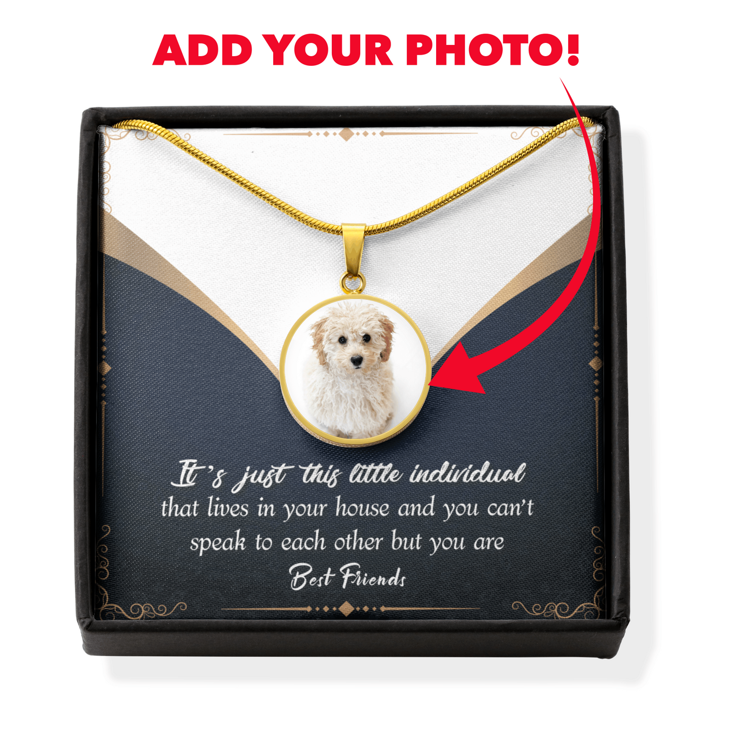 Custom Photo Circle Necklace - Best Friends