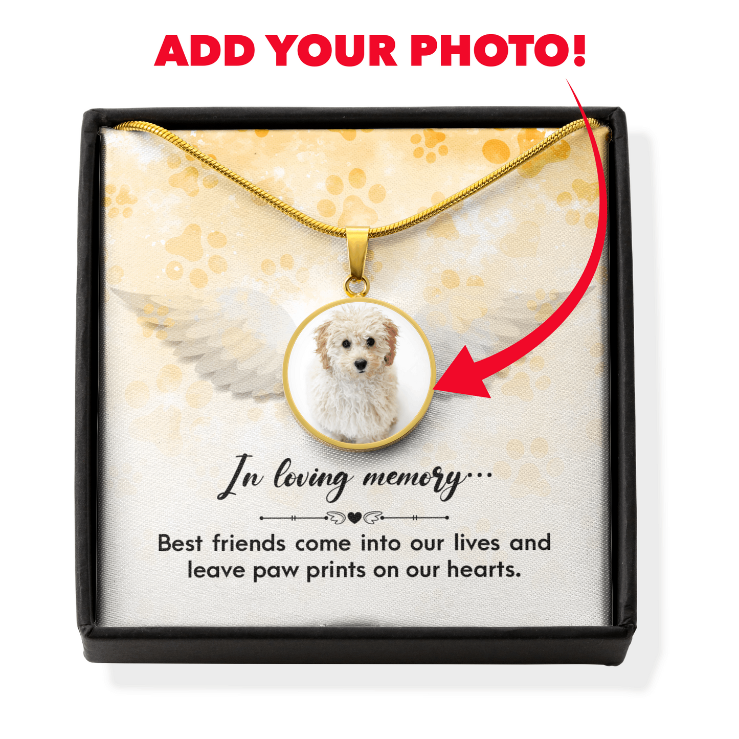 Custom Photo Circle Necklace - In Loving Memory