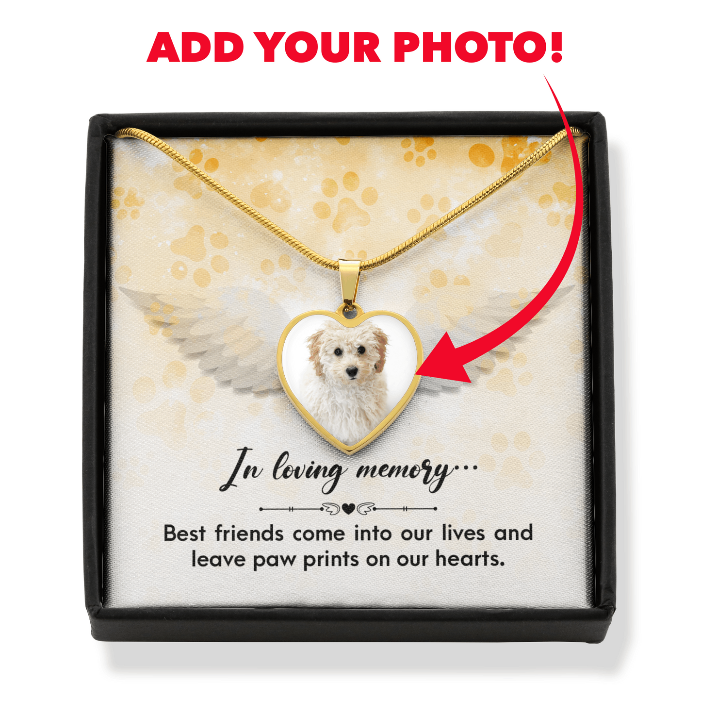 Custom Photo Heart Necklace - In Loving Memory