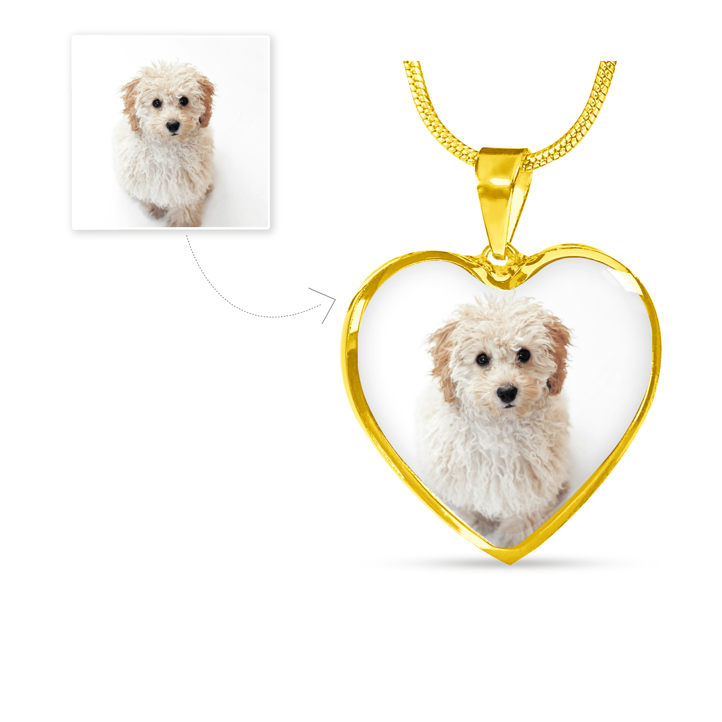 Personalized Photo & Message Heart Pendant