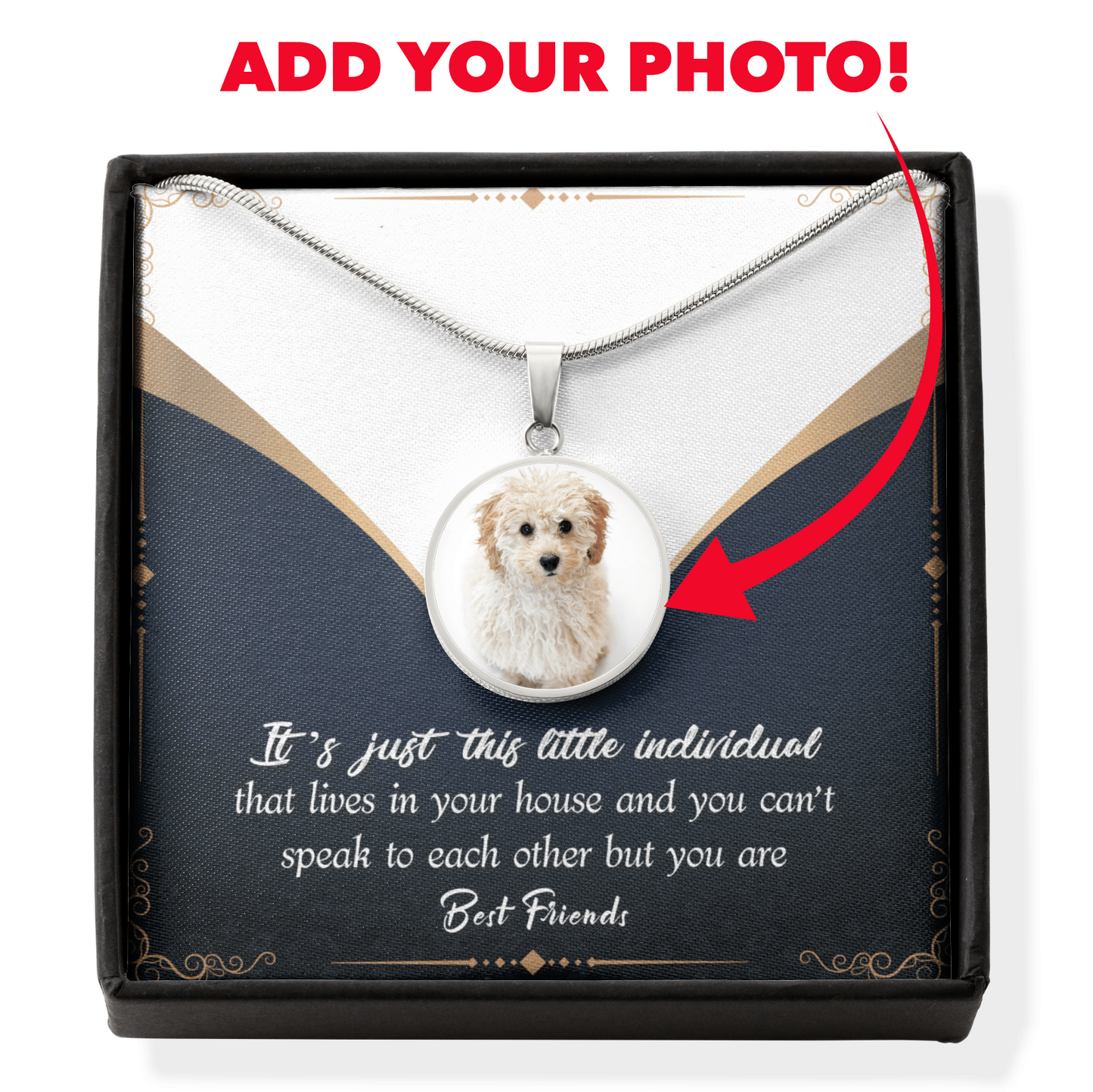 Custom Photo Circle Necklace - Best Friends