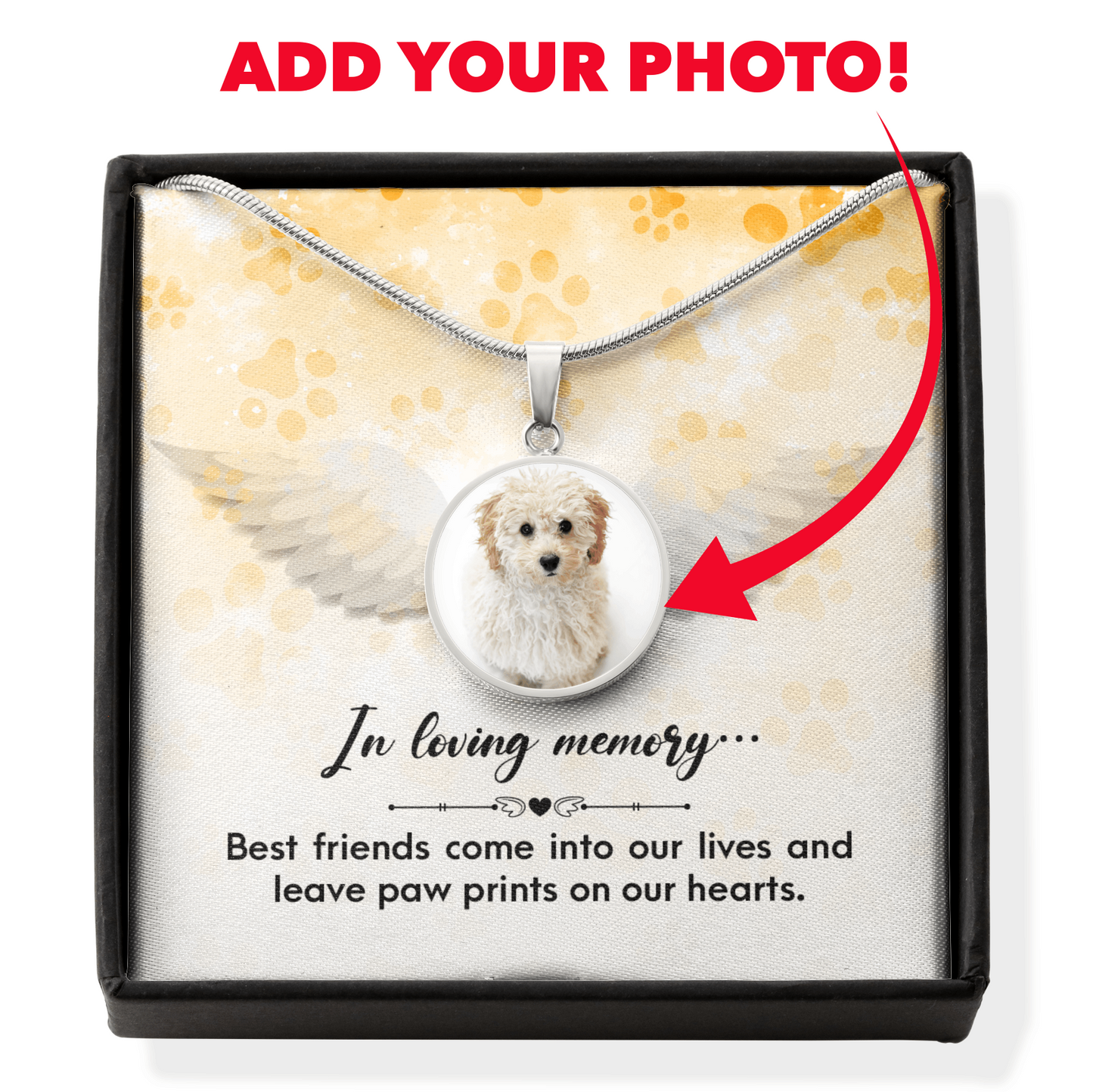 Custom Photo Circle Necklace - In Loving Memory