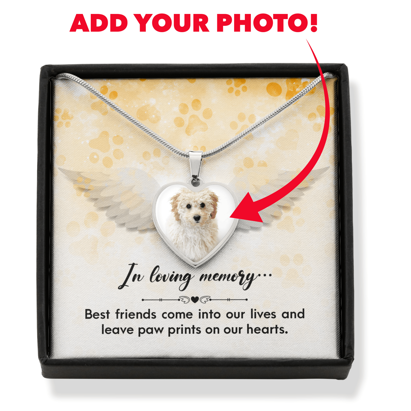 Custom Photo Heart Necklace - In Loving Memory