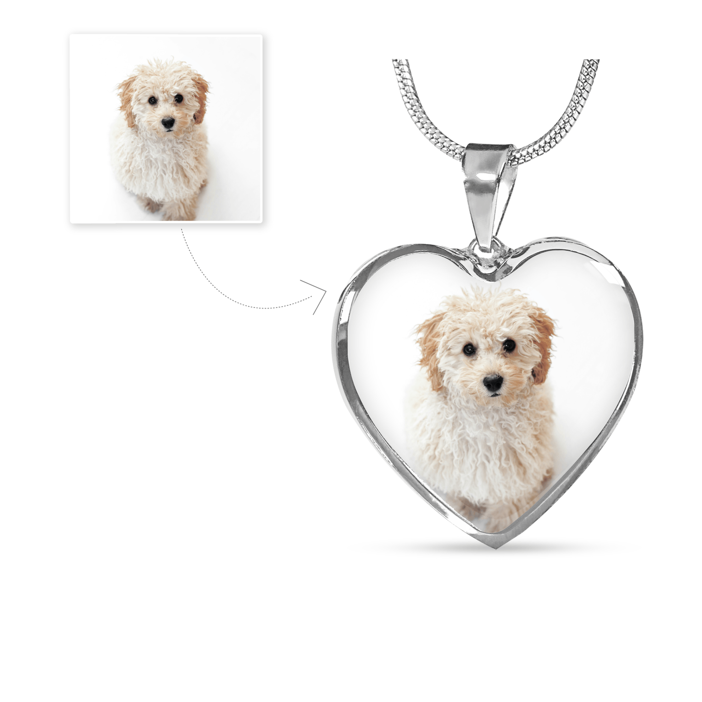 Personalized Photo & Message Heart Pendant